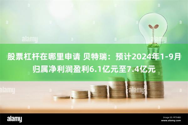 股票杠杆在哪里申请 贝特瑞：预计2024年1-9月归属净利润盈利6.1亿元至7.4亿元